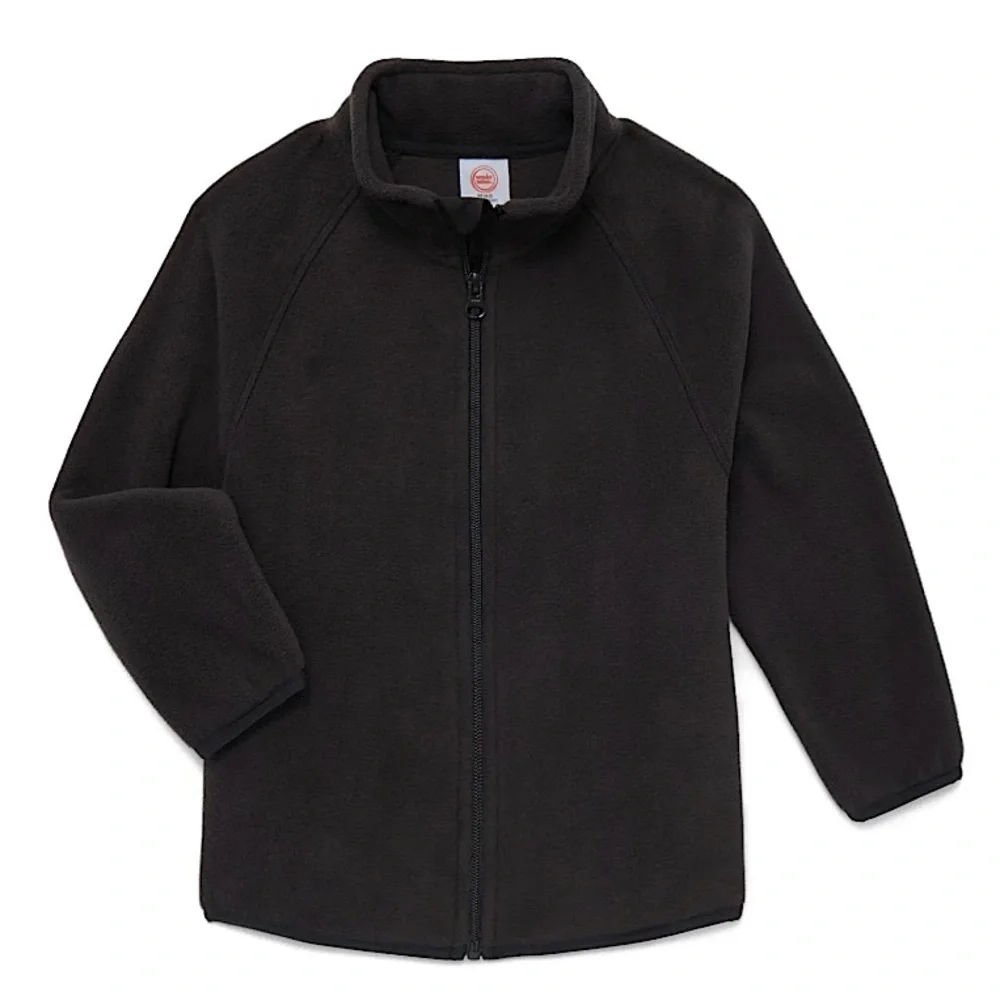 Wonder Nation Toddler Boys Microfleece Jacket Black Zip Up Fleece